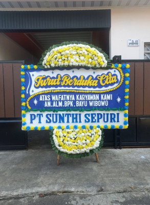Papan Bunga Duka di Cawang